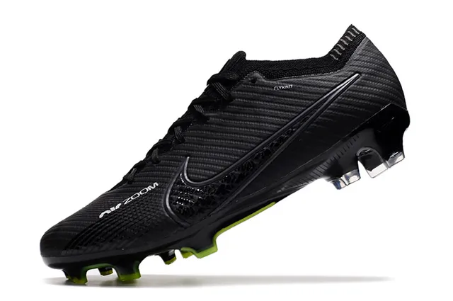 أحذية كرة القدم Nike Phantom GT Flyknit Upper أسود أخضر نظام الرباط غير المتكافئ أرض صلبة 4