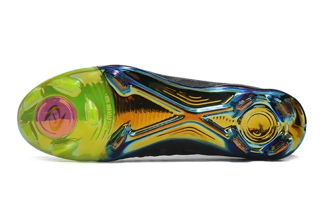 Nike Phantom GT Noir Multicolore Upper en Maille Ajusté à la Cheville Talon Iridescent Holographique Chaussures de Football Surface Firme 6