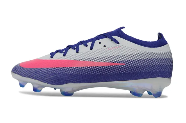 Nike Phantom GT Blue Pink Low-Cut Knit Upper Iridescent Translucent Sole Firm-Ground Soccer Shoes 6