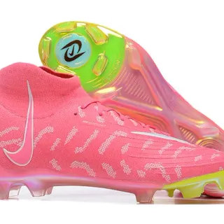 Nike Phantom GT Bright Pink and Neon Green Firm-Ground Soccer Shoes