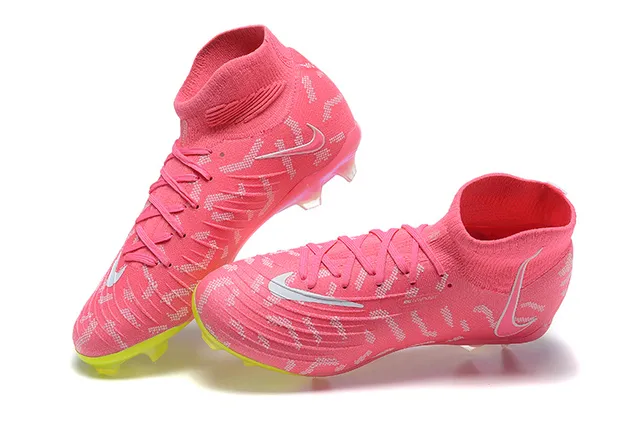 Nike Phantom GT Bright Pink and Neon Green Firm-Ground Soccer Shoes 2
