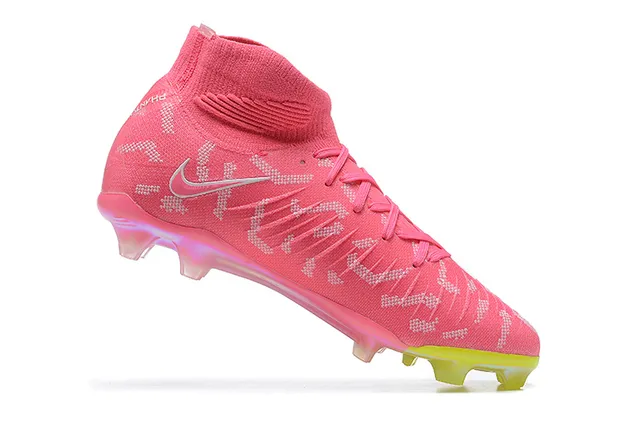 Nike Phantom GT Bright Pink and Neon Green Firm-Ground Soccer Shoes 4