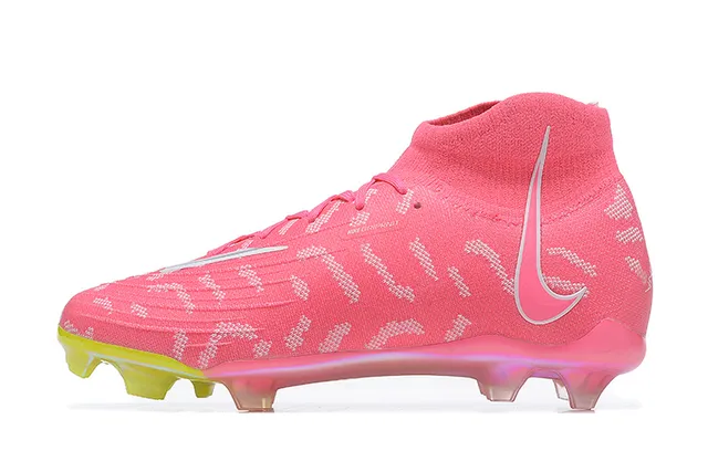 Nike Phantom GT Bright Pink and Neon Green Firm-Ground Soccer Shoes 6