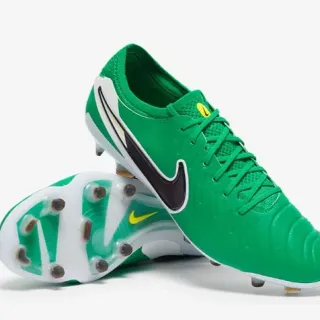 Nike Phantom GT Green White Low-Cut Knit Upper Textured Forefoot Firm-Ground Soccer Shoes