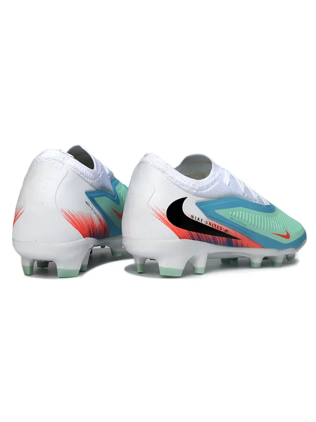 Nike Phantom GT Navy Orange Low-Cut Knit Upper Asymmetrical Lacing System Firm-Ground Soccer Shoes 5
