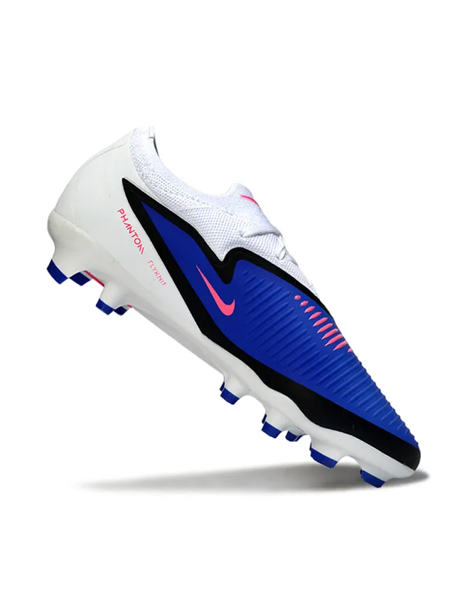 Nike Phantom GT Navy Orange Low-Cut Knit Upper Asymmetrical Lacing System Firm-Ground Soccer Shoes 9