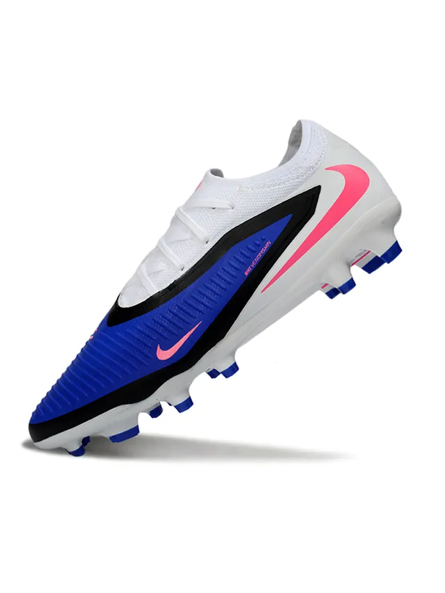 Nike Phantom GT Navy Orange Low-Cut Knit Upper Asymmetrical Lacing System Firm-Ground Soccer Shoes 10