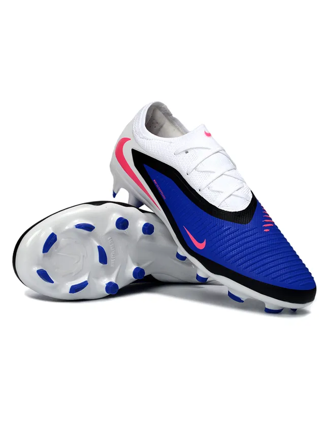 Nike Phantom GT Navy Orange Low-Cut Knit Upper Asymmetrical Lacing System Firm-Ground Soccer Shoes 11