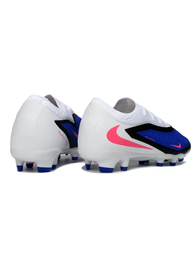 Nike Phantom GT Navy Orange Low-Cut Knit Upper Asymmetrical Lacing System Firm-Ground Soccer Shoes 12