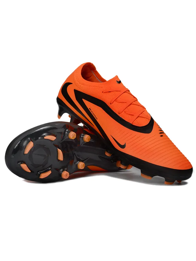 Nike Phantom GT Navy Orange Low-Cut Knit Upper Asymmetrical Lacing System Firm-Ground Soccer Shoes 16