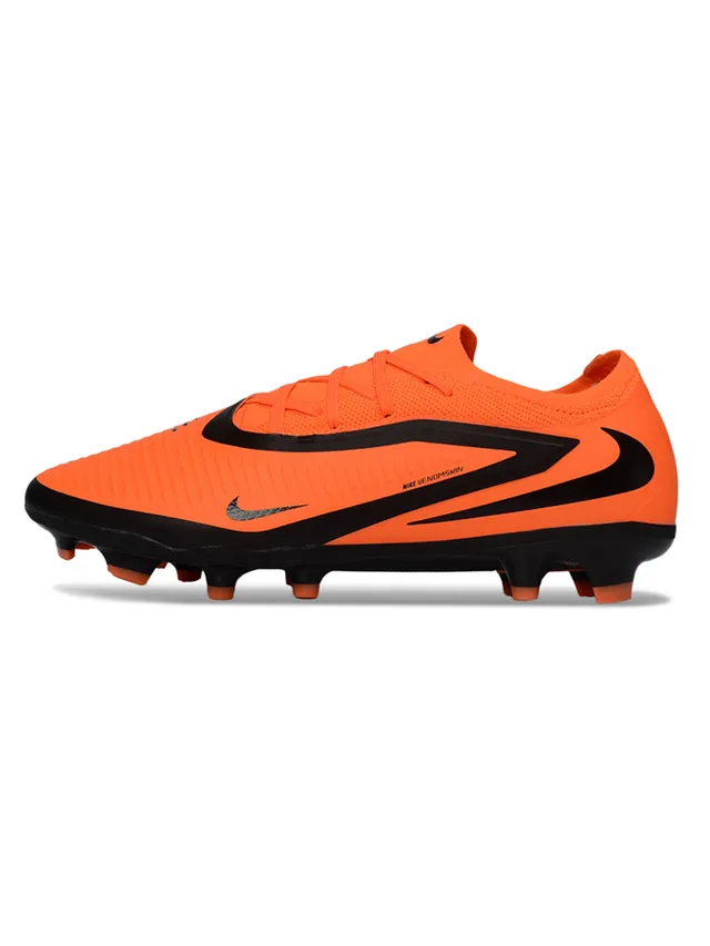 Nike Phantom GT Navy Orange Low-Cut Knit Upper Asymmetrical Lacing System Firm-Ground Soccer Shoes 19