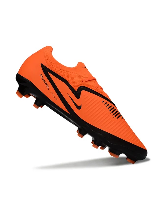 Nike Phantom GT Navy Orange Low-Cut Knit Upper Asymmetrical Lacing System Firm-Ground Soccer Shoes 20