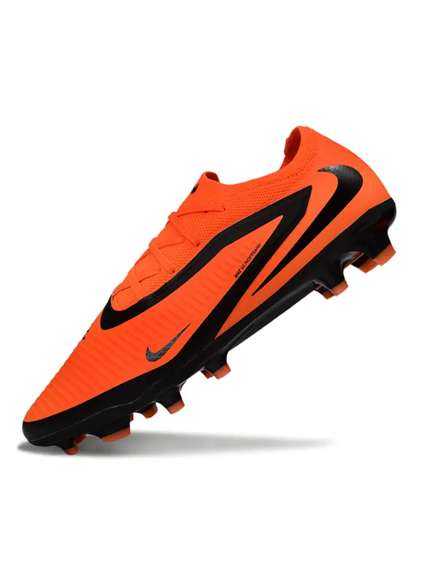Nike Phantom GT Navy Orange Low-Cut Knit Upper Asymmetrical Lacing System Firm-Ground Soccer Shoes 21