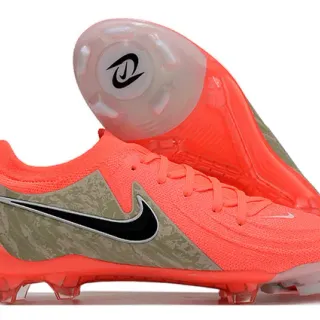 Nike Phantom GT Orange Army Green Knit Upper Camouflage Side Panel Firm-Ground Soccer Shoes