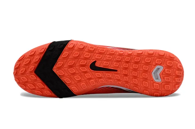 Nike Phantom GT Orange Black High-Cut Sock-Fit Collar Flyknit Upper Turf Soccer Shoes 6