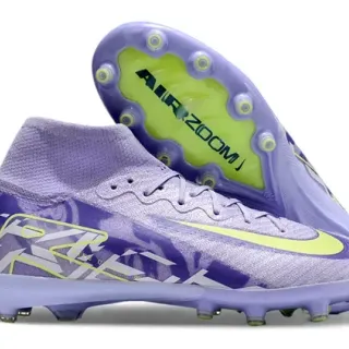 Nike Phantom GT أحذية كرة القدم بنفسجي أصفر عالي الرباط صمام للكعب أعلى التريكو أرضية صلبة