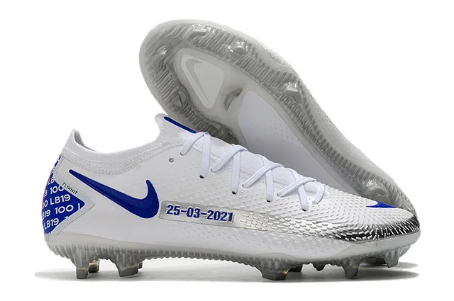 Nike Phantom GT Vermelho Azul Baixo Corte Tricô Superior Padrão Digital Pixelado Superfície Firme Sapatos de Futebol 4
