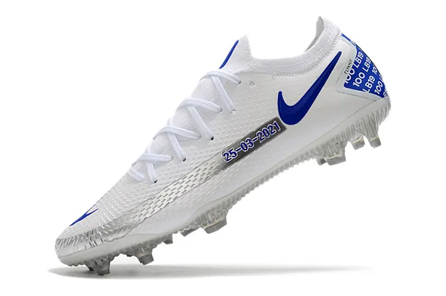 Nike Phantom GT Vermelho Azul Baixo Corte Tricô Superior Padrão Digital Pixelado Superfície Firme Sapatos de Futebol 7