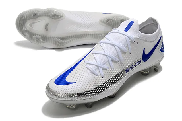 Nike Phantom GT Vermelho Azul Baixo Corte Tricô Superior Padrão Digital Pixelado Superfície Firme Sapatos de Futebol 9