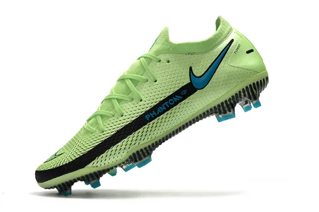 Nike Phantom GT Vermelho Azul Baixo Corte Tricô Superior Padrão Digital Pixelado Superfície Firme Sapatos de Futebol 13