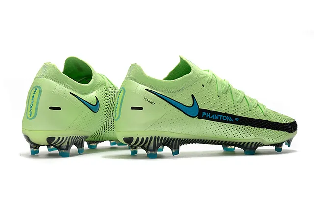 Nike Phantom GT Vermelho Azul Baixo Corte Tricô Superior Padrão Digital Pixelado Superfície Firme Sapatos de Futebol 16