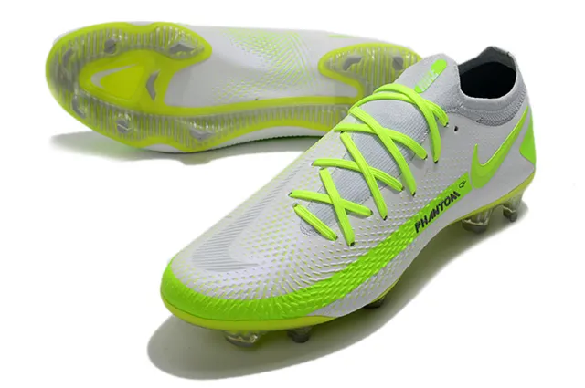 Nike Phantom GT Vermelho Azul Baixo Corte Tricô Superior Padrão Digital Pixelado Superfície Firme Sapatos de Futebol 21