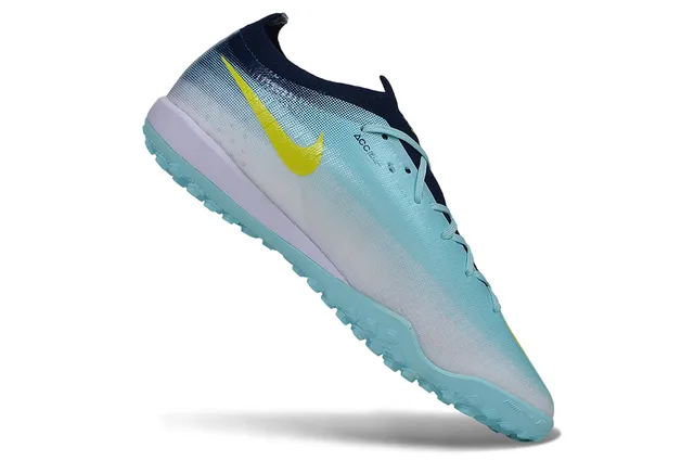 Nike Phantom GT Turf Atomknit Gradient Blue Yellow Turf Soccer Shoes 2
