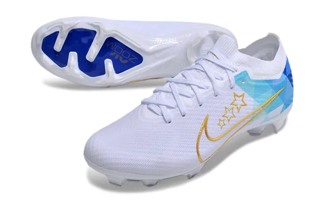 Nike Phantom GT White Blue Gold Firm-Ground Soccer Shoes 3