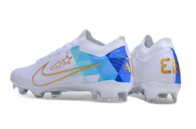 Nike Phantom GT White Blue Gold Firm-Ground Soccer Shoes 4