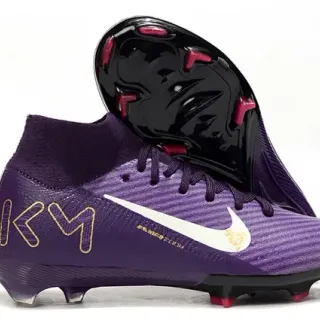 حذاء كرة القدم Nike Phantom Vision بنفسجي ذهبي عالي القطع أرض صلبة