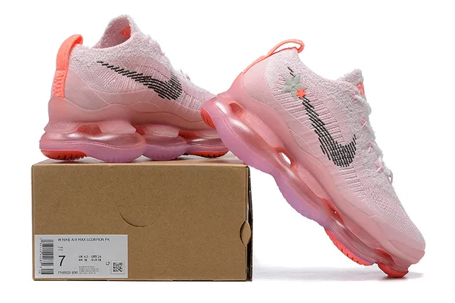 Nike Pink and Orange Translucent Air Midsole Lifestyle Sneaker 8