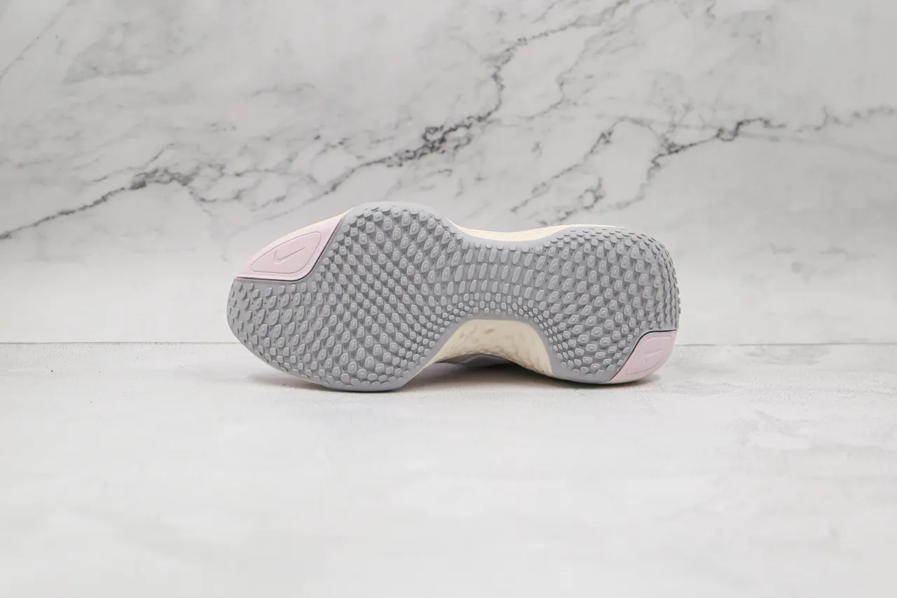 Nike Pink Beige Knit Upper Sculpted Foam Midsole Running Shoes 3