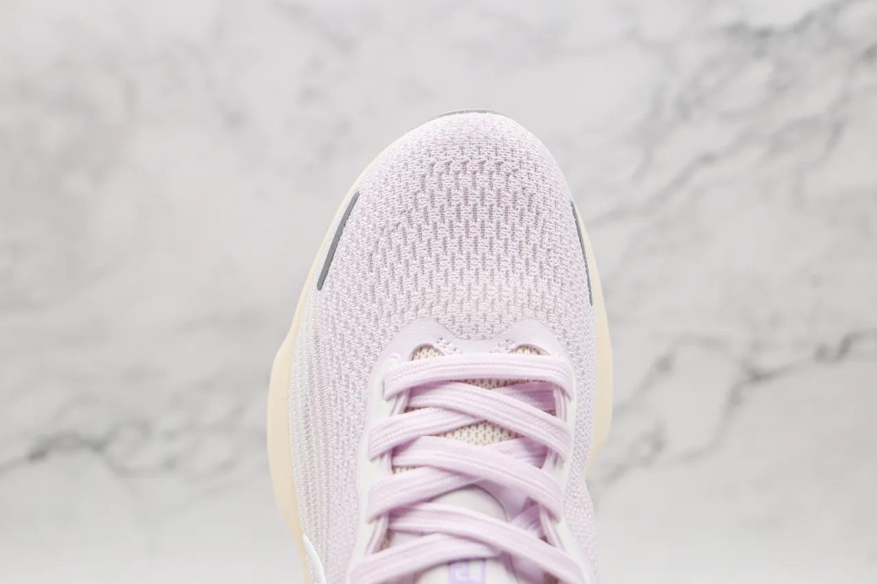 Nike Pink Beige Knit Upper Sculpted Foam Midsole Running Shoes 5