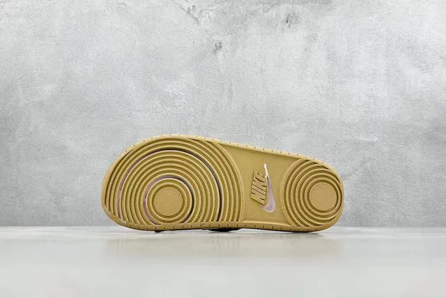 Nike Pink Beige Single-Strap Slide Ribbed Texture Slippers 6