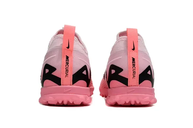 Nike Pink Black Knit Upper Low-Profile Sole Turf Soccer Shoes 12
