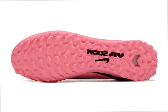 Nike Pink Black Knit Upper Low-Profile Sole Turf Soccer Shoes 14