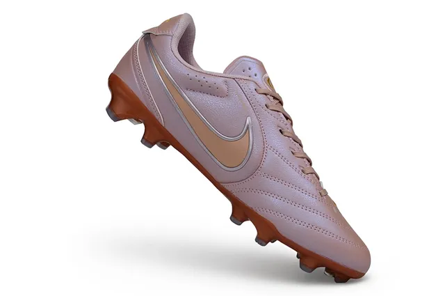 Nike Pink Brown Low-Cut Leather Upper Iridescent Finish Firm-Ground Soccer Shoes 7