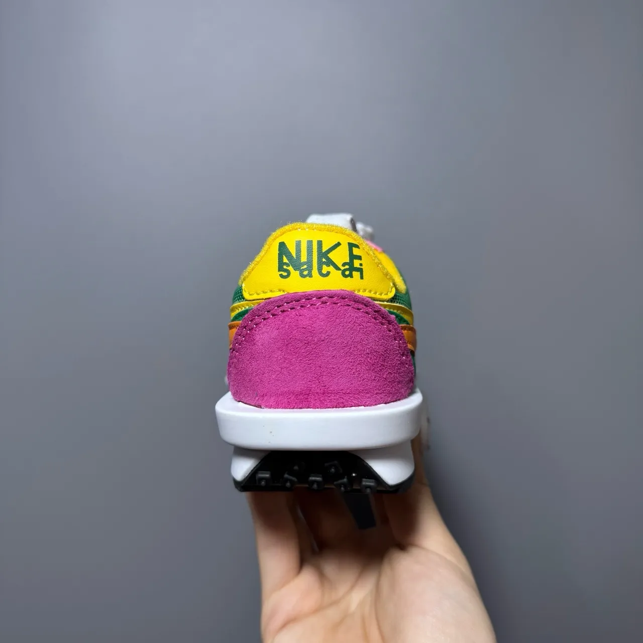 Nike Pink Purple Layered Mesh-Suede Upper Double-Stacked Midsole Lifestyle Sneakers 17