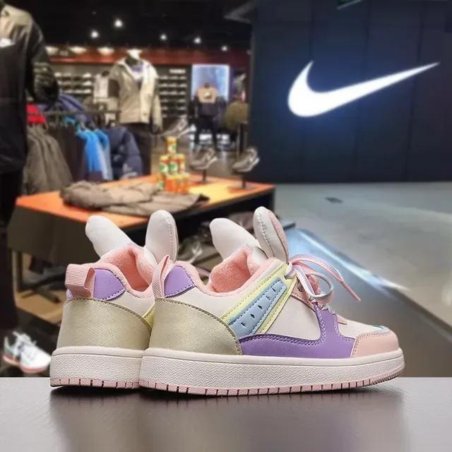 Nike Pink Purple Low-Top Bunny-Ear Tongue Tabs Lifestyle Sneakers 9