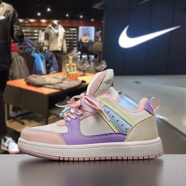 Nike Pink Purple Low-Top Bunny-Ear Tongue Tabs Lifestyle Sneakers 13
