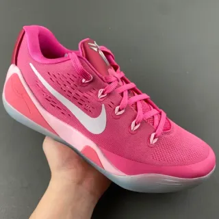 Nike Pink White Engineered Mesh Upper Perforated Ventilation Basketball Shoes