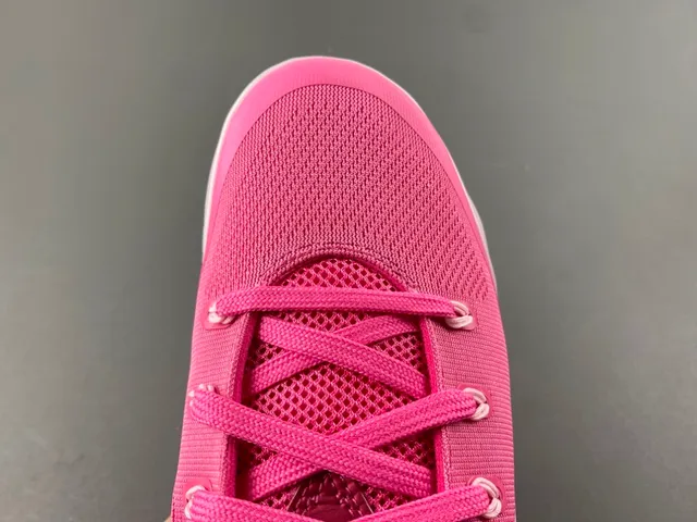 Nike Pink White Engineered Mesh Upper Perforated Ventilation Basketball Shoes 5