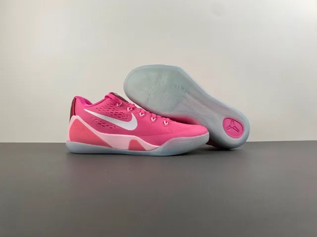 Nike Pink White Engineered Mesh Upper Perforated Ventilation Basketball Shoes 12