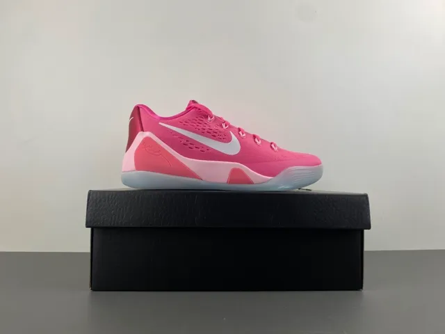 Nike Pink White Engineered Mesh Upper Perforated Ventilation Basketball Shoes 15