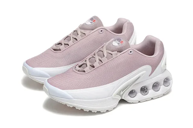 Nike Pink White Wave-Shaped Synthetic Cage Exposed Circular Air Units Lifestyle Sneakers 6