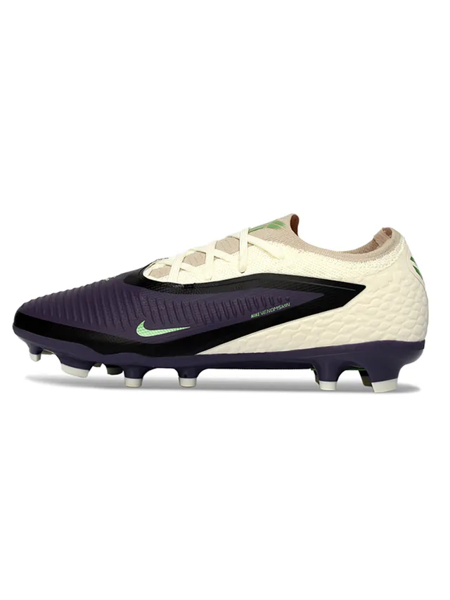 Nike Purple Beige Low-Cut Textured Synthetic Upper Firm-Ground Soccer Shoes 7