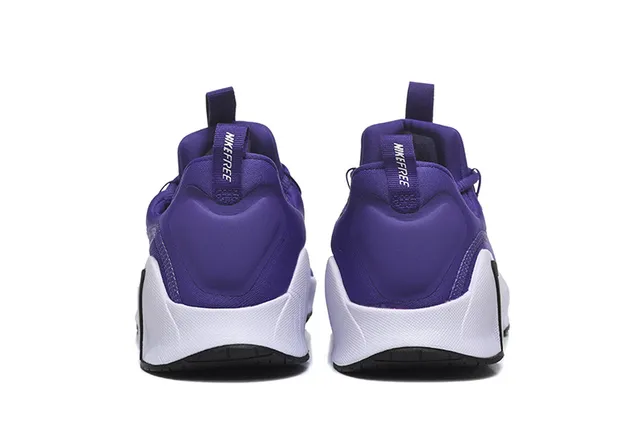 Nike Purple White Knit Upper Sculpted Ridged Midsole Sneakers 3