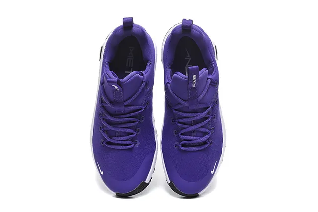 Nike Purple White Knit Upper Sculpted Ridged Midsole Sneakers 5