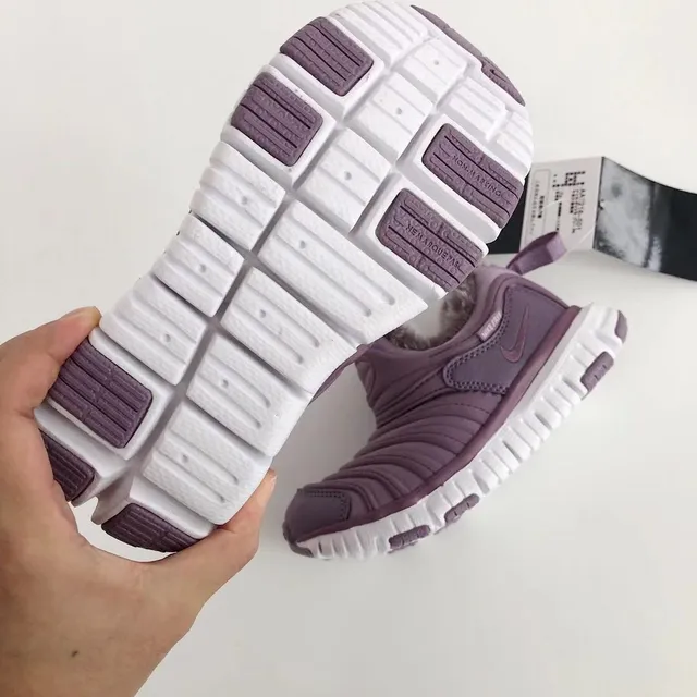 Nike Purple White Slip-On Ribbed Upper Lifestyle Sneakers 20