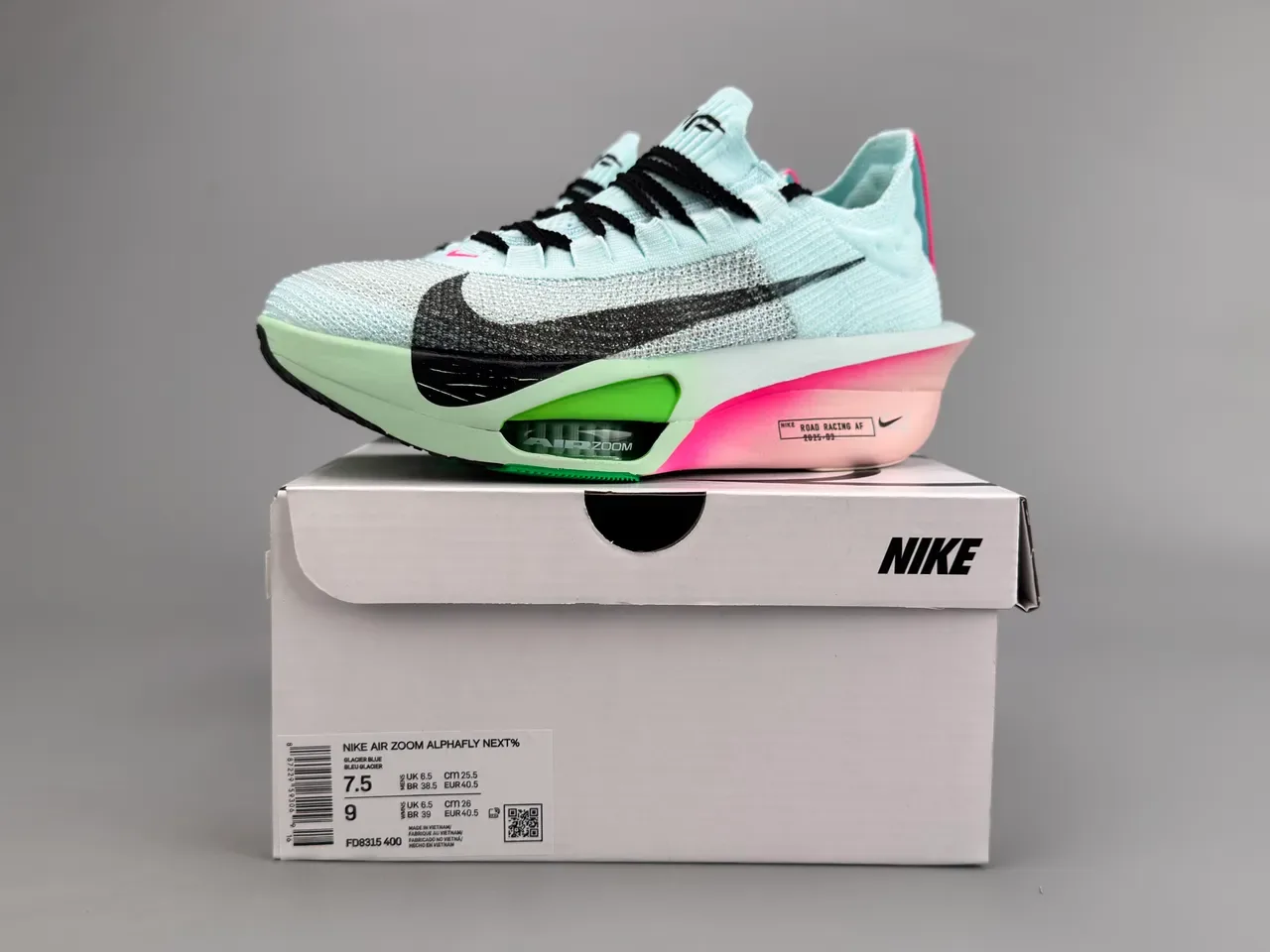 Nike Road Racing AF 2025-03 Aqua Pink Green Chaussures de course 6